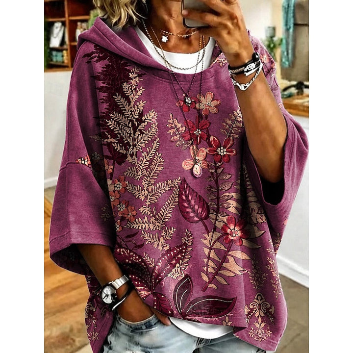 Roberta | Bloemige Hoodie Pullover