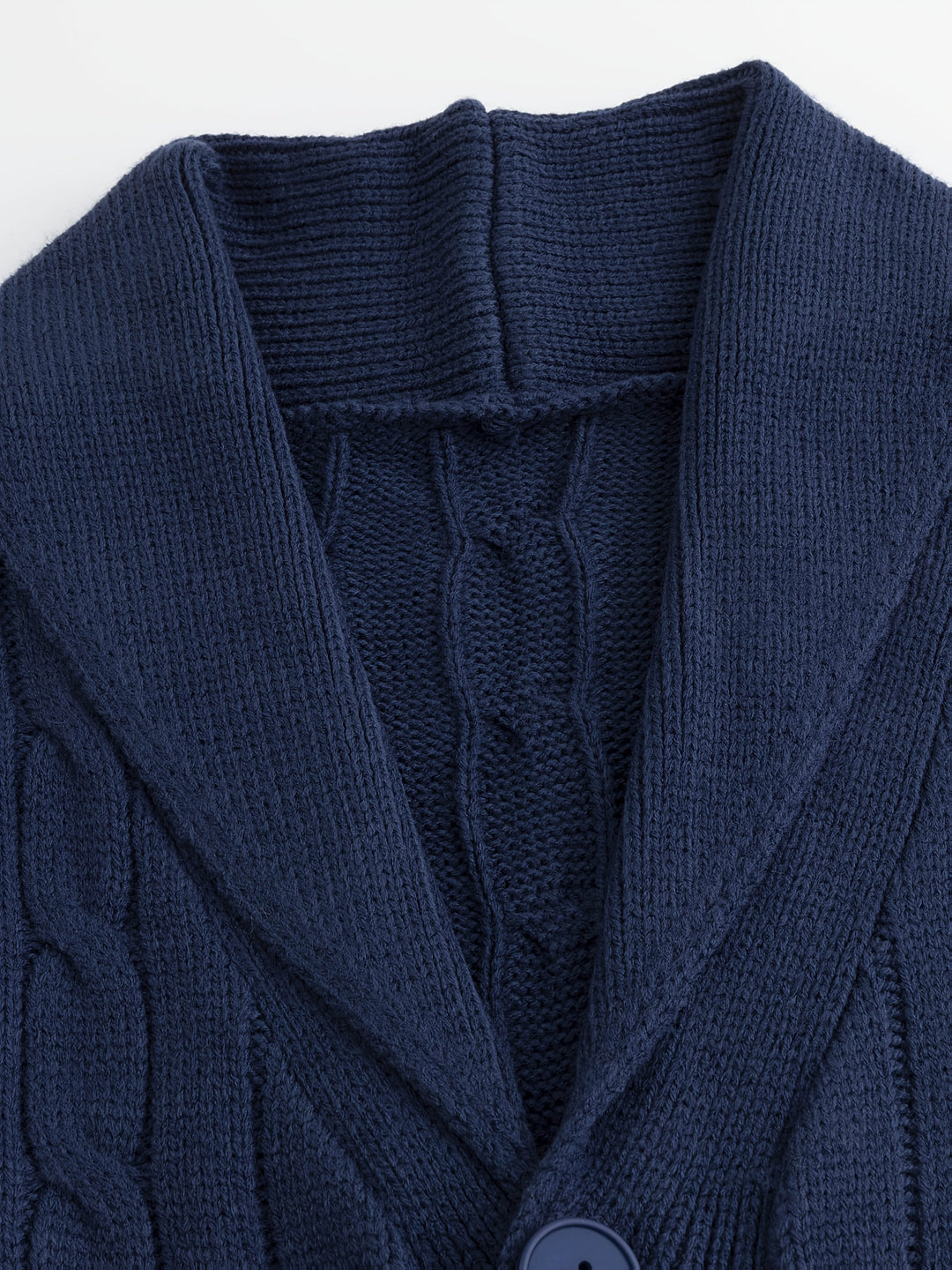 Walter | Schouderkraag Kabelgebreide Cardigan