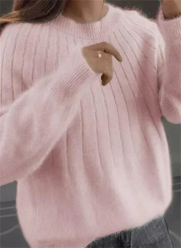 Van Dam | Dames Textured Knit Comfort Sweater