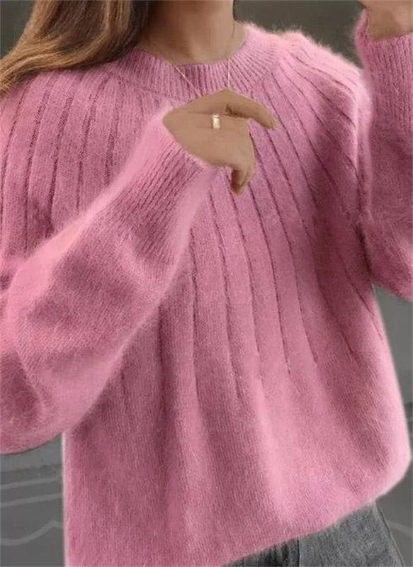 Van Dam | Dames Textured Knit Comfort Sweater