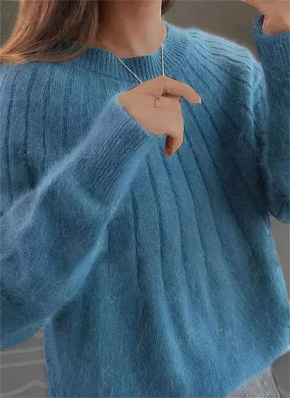 Van Dam | Dames Textured Knit Comfort Sweater
