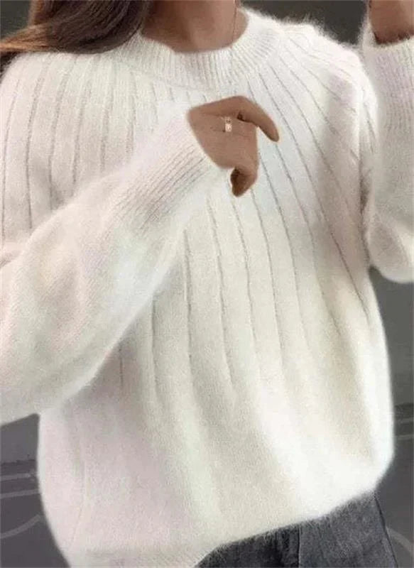Van Dam | Dames Textured Knit Comfort Sweater