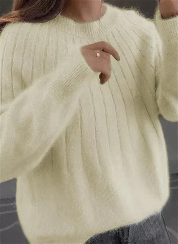 Van Dam | Dames Textured Knit Comfort Sweater