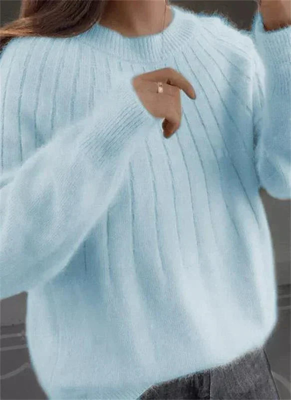 Van Dam | Dames Textured Knit Comfort Sweater