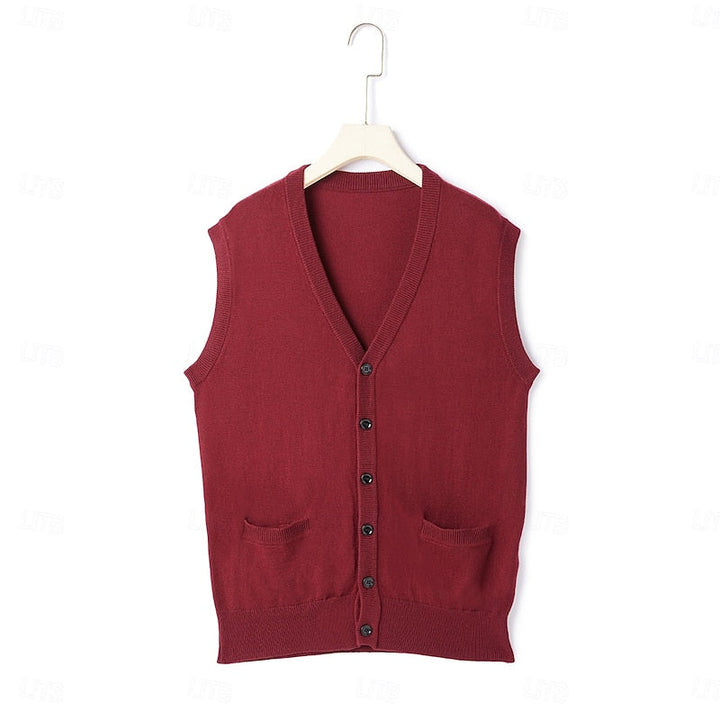 Leonard | Knop V-Hals Sweater Vest