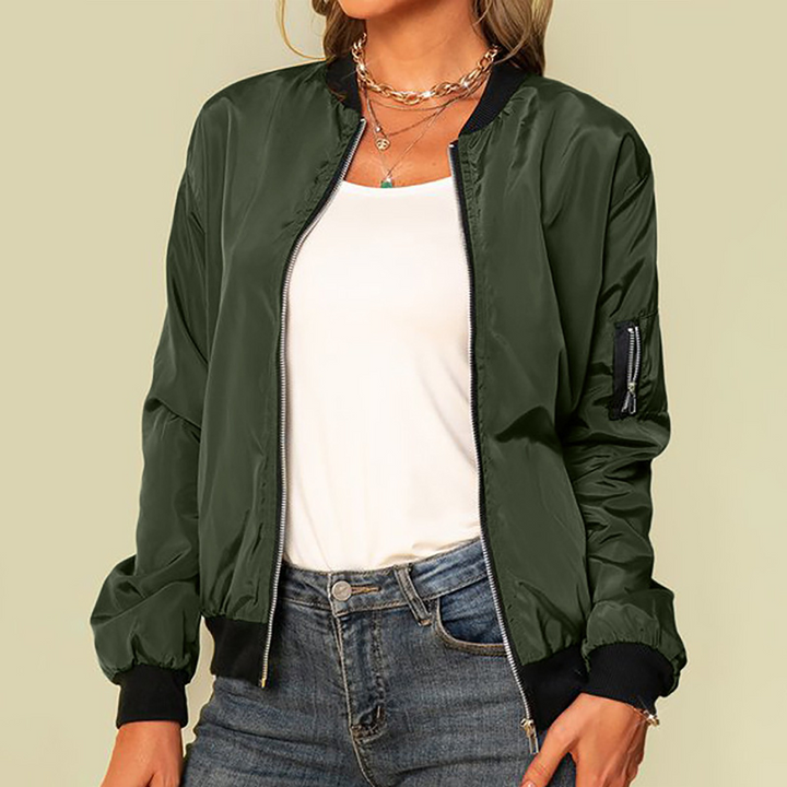 Harlow | Hoge Hals Oversized Alledaagse Bomberjack
