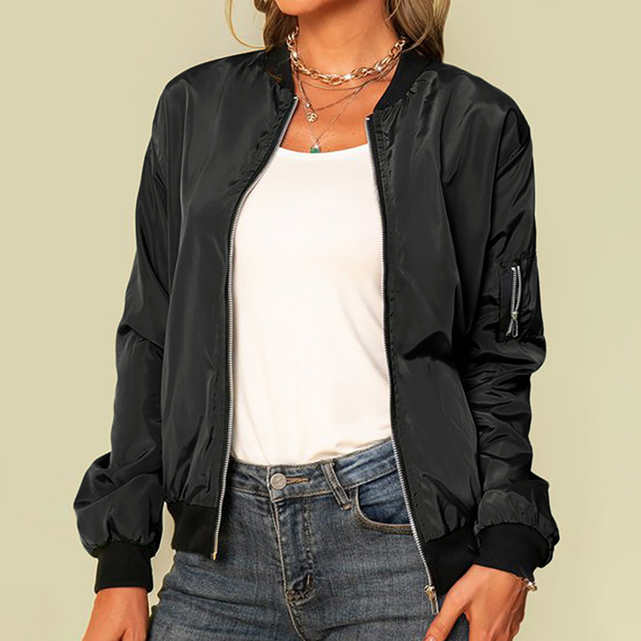 Harlow | Hoge Hals Oversized Alledaagse Bomberjack