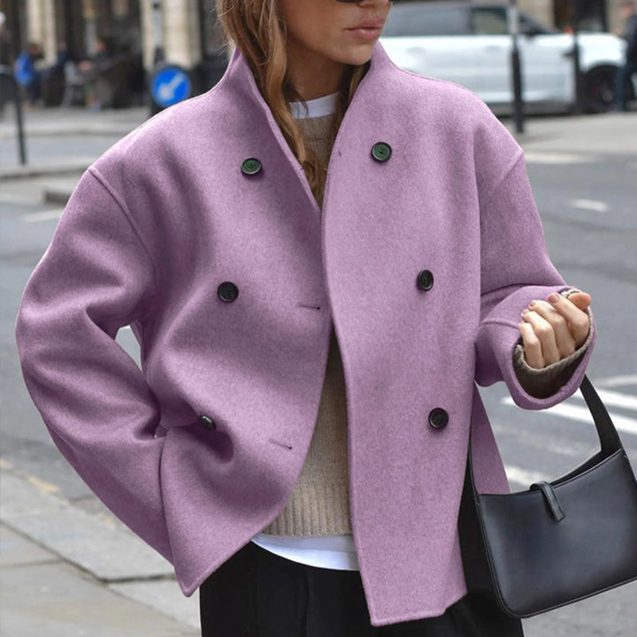 Hedvig | Dubbelzijdige Hoge Kraag Sartorial Jas