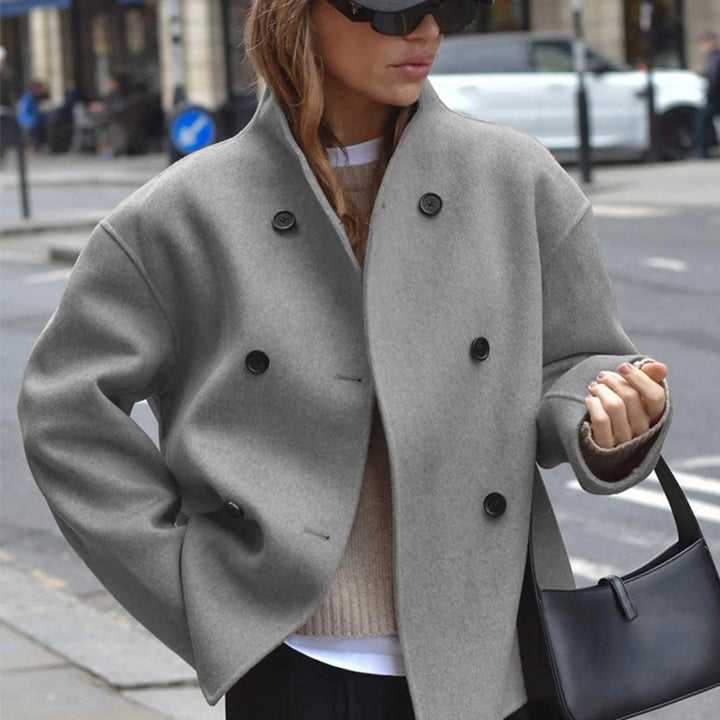 Hedvig | Dubbelzijdige Hoge Kraag Sartorial Jas