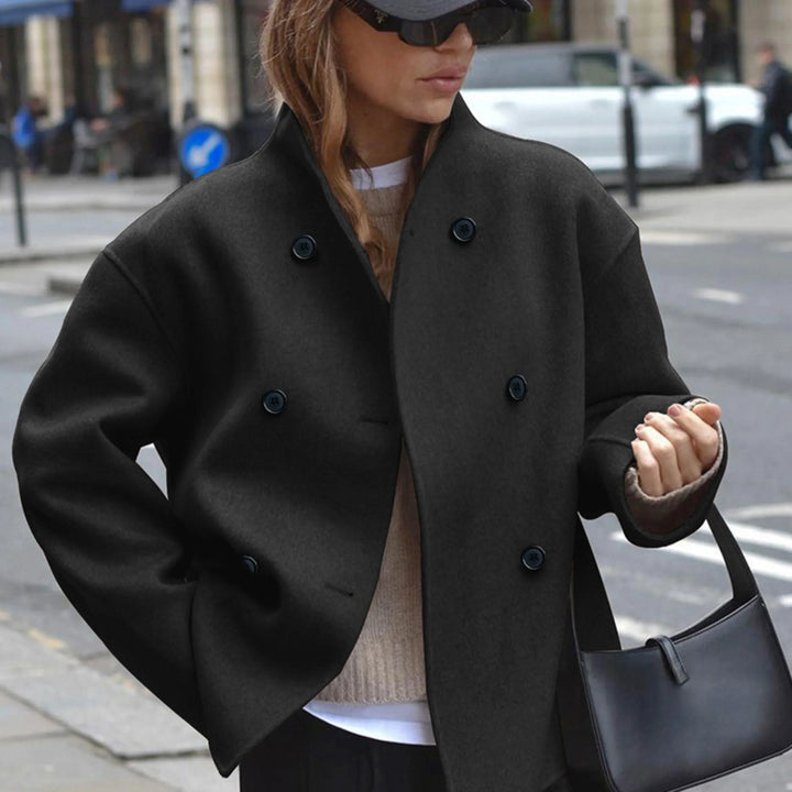 Hedvig | Dubbelzijdige Hoge Kraag Sartorial Jas