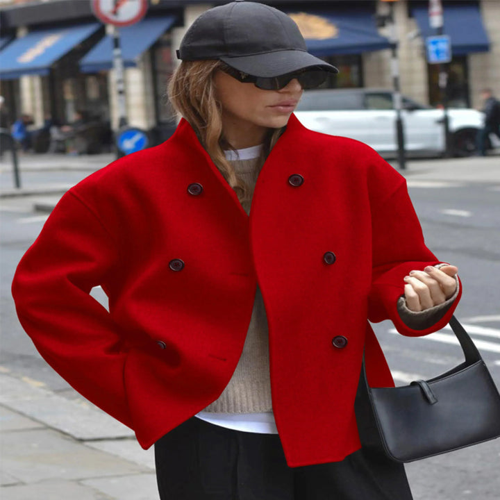 Hedvig | Dubbelzijdige Hoge Kraag Sartorial Jas