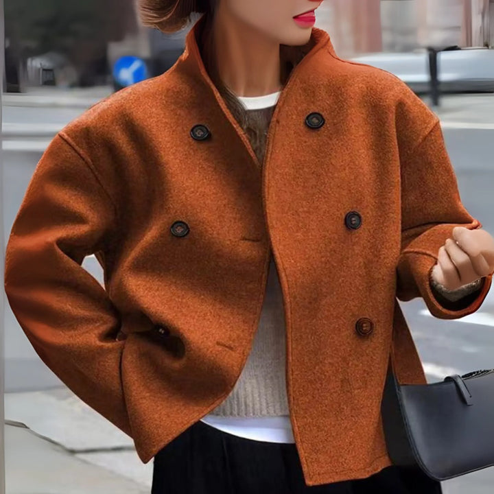 Hedvig | Dubbelzijdige Hoge Kraag Sartorial Jas