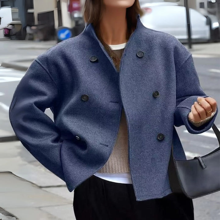 Hedvig | Dubbelzijdige Hoge Kraag Sartorial Jas