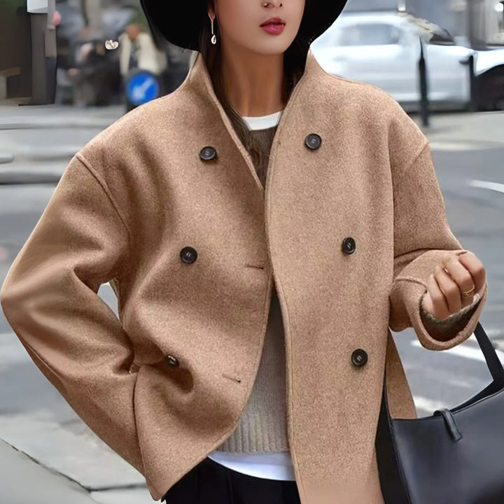 Hedvig | Dubbelzijdige Hoge Kraag Sartorial Jas