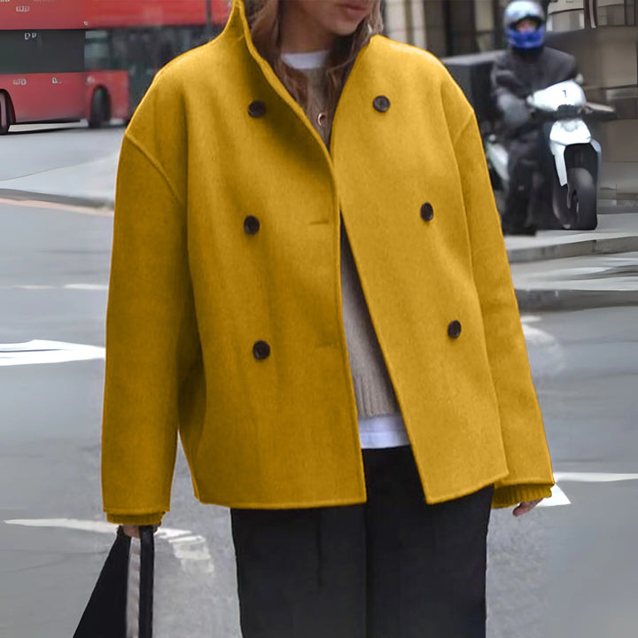 Hedvig | Dubbelzijdige Hoge Kraag Sartorial Jas