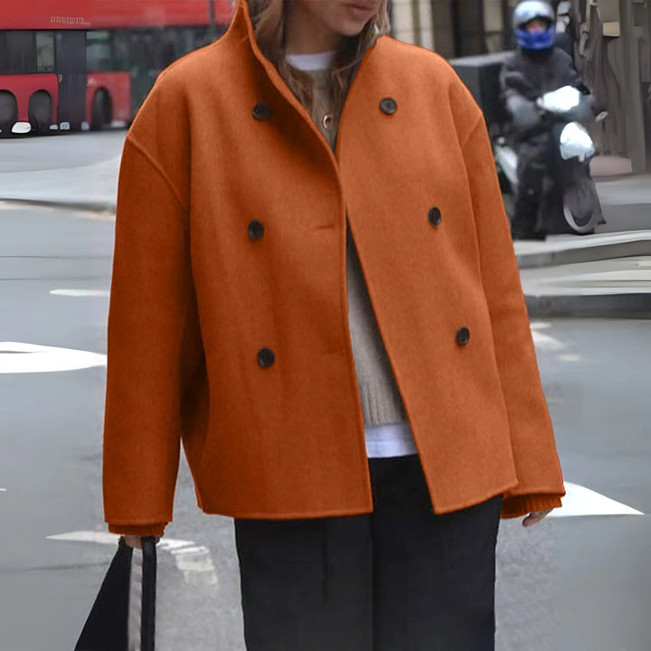 Hedvig | Dubbelzijdige Hoge Kraag Sartorial Jas