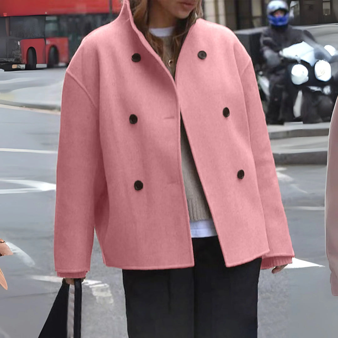 Hedvig | Dubbelzijdige Hoge Kraag Sartorial Jas