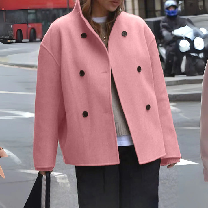 Hedvig | Dubbelzijdige Hoge Kraag Sartorial Jas