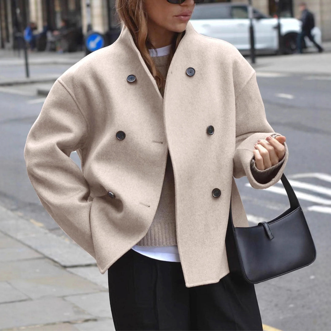 Hedvig | Dubbelzijdige Hoge Kraag Sartorial Jas