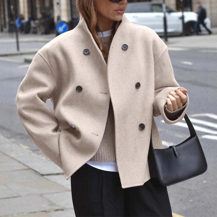 Hedvig | Dubbelzijdige Hoge Kraag Sartorial Jas