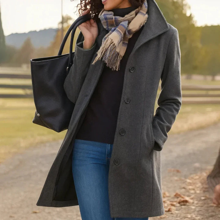 Heledd | Notch-Lapel Elegante Tijdloze Jas