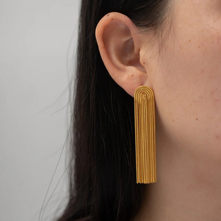 Statement String Oorbellen