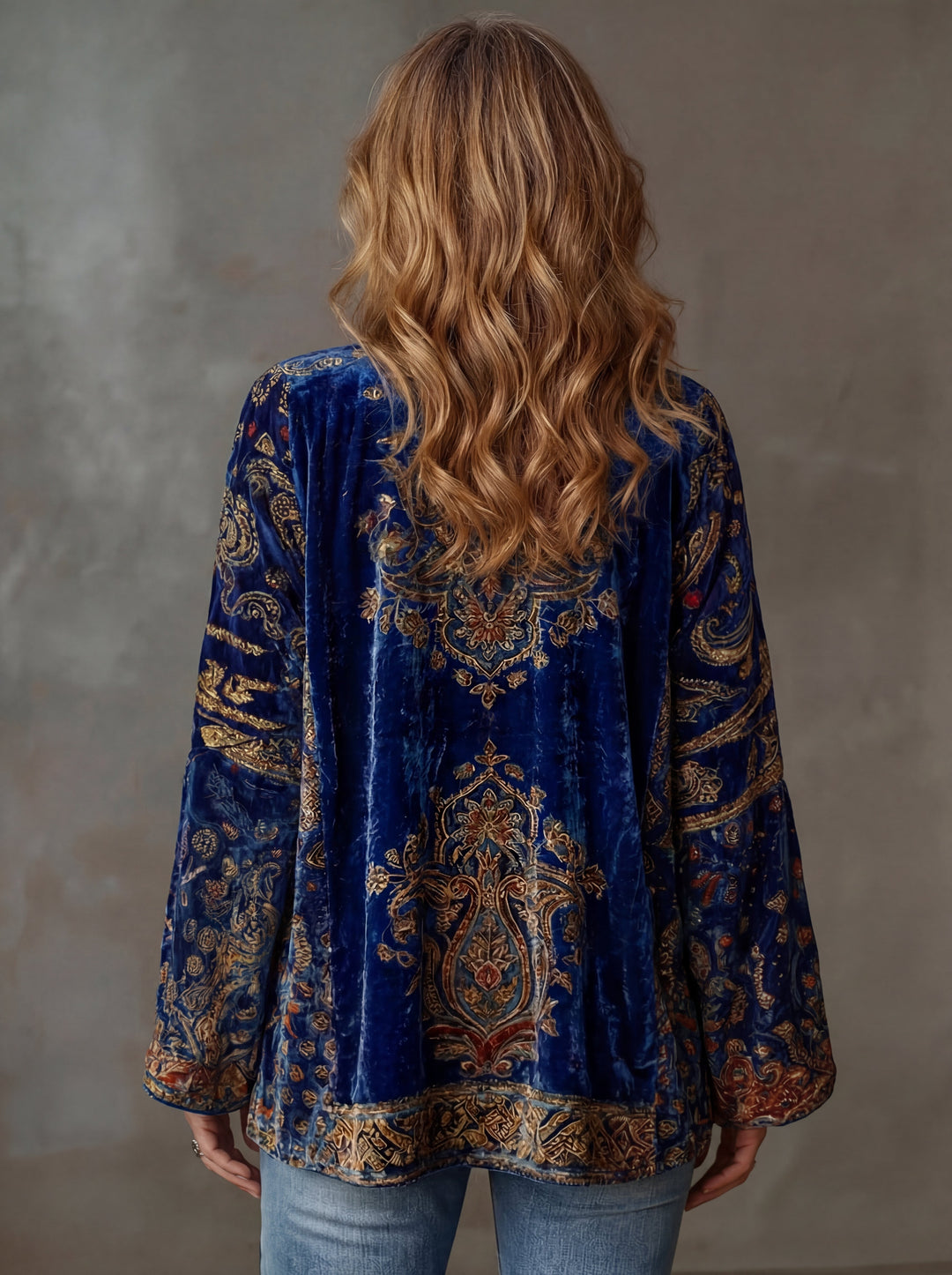 Vrouwen Bohemian Kimono Cardigan met Artistieke Motieven
