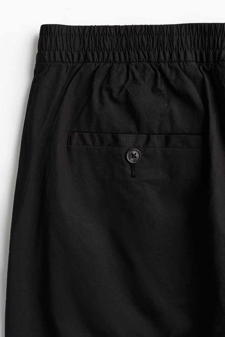 Francesco | Heren-Chino broek in Zwart met Koord