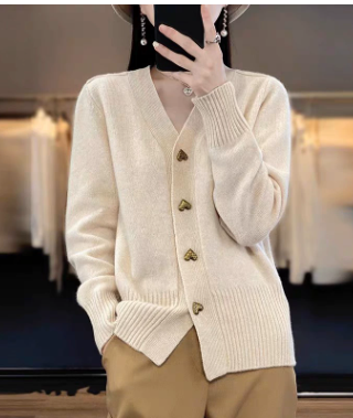 JANICE – HARTKNOP V-HALS CARDIGAN
