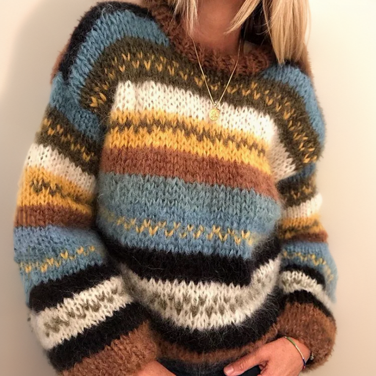 Teresa | Knusse, kleurrijke jacquardtrui