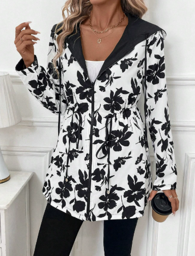 Omkeerbare Leopard Gevoerde Hooded Jast