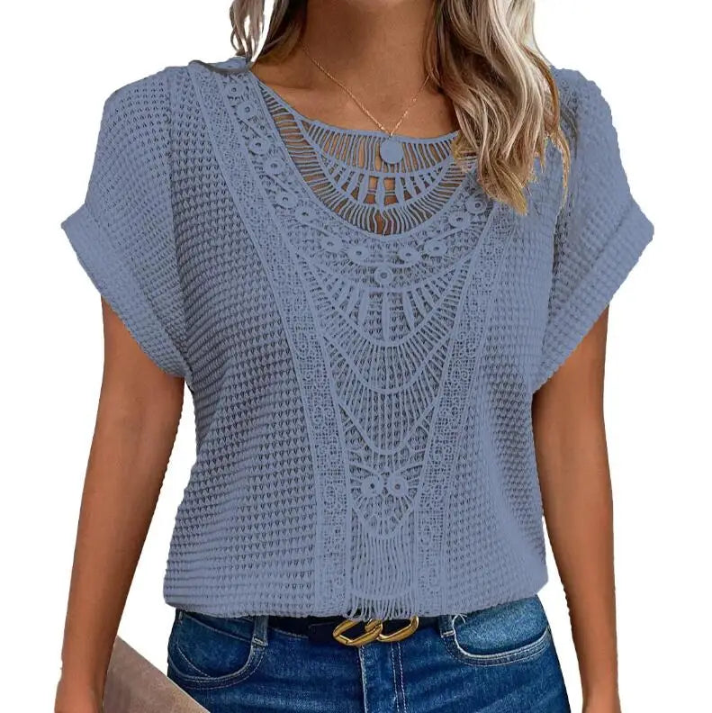 Leah - Chic Ronde Hals Brei Top