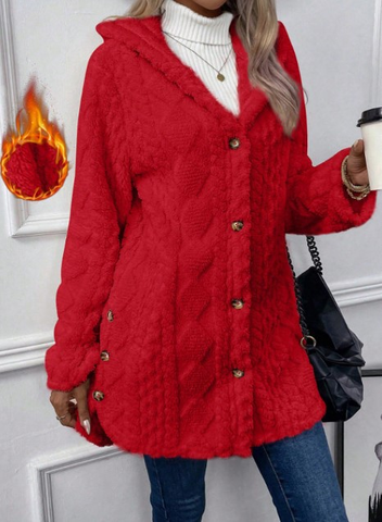Chateau Elise | Plush Hooded Cardigan