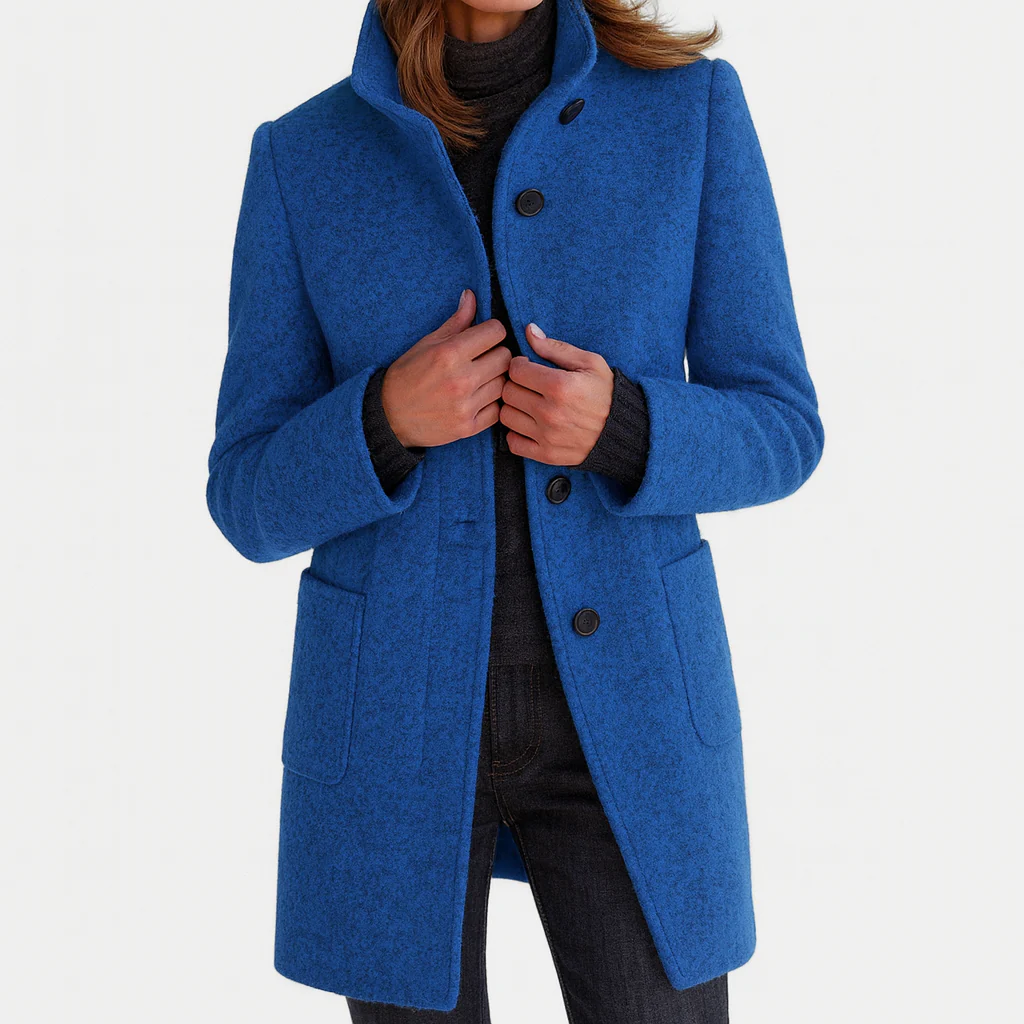 Valentina - Vrouwen Comfortabele Jas met Hoge Kraag