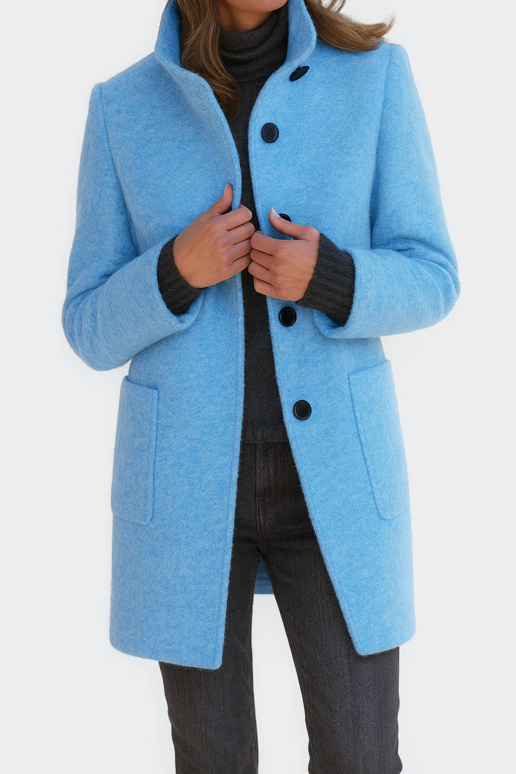 Valentina - Vrouwen Comfortabele Jas met Hoge Kraag