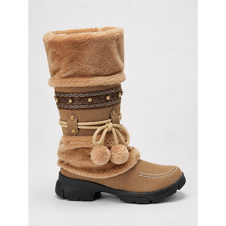 Wren | Gezellige Boho Winterlaarzen tot de Middel