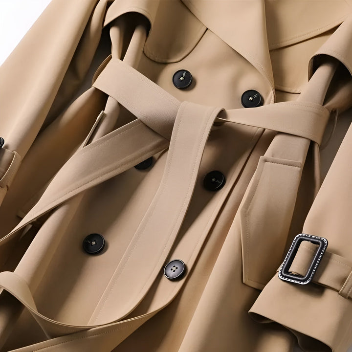 Jade | Gecincherde Tailored Verfijnde Trenchcoat
