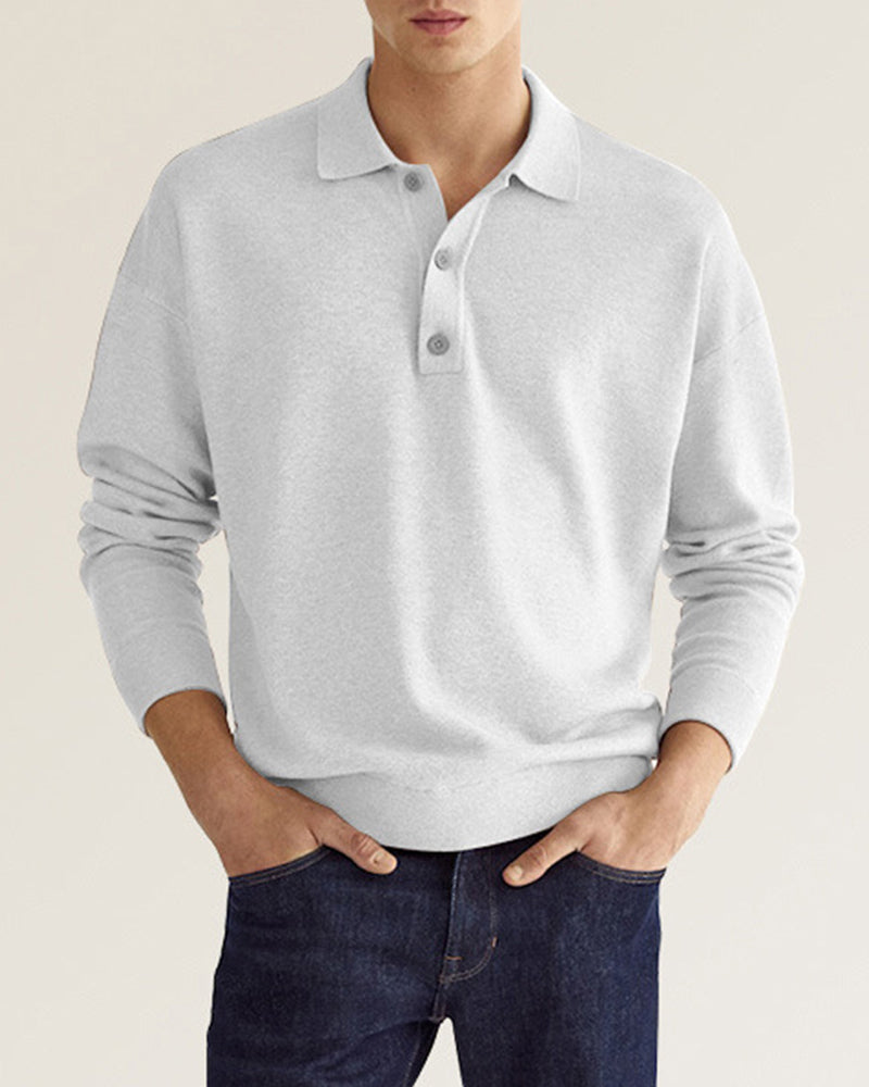Heren Classic Lange Mouw Polo Sweater