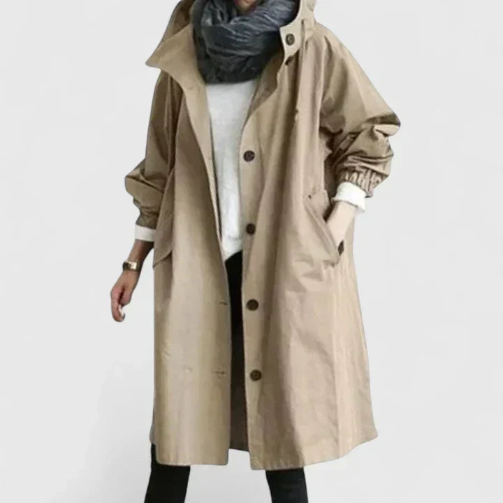 Jazmira | Hooded Poised Chic Coat