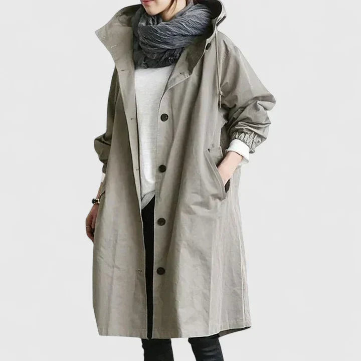 Jazmira | Hooded Poised Chic Coat