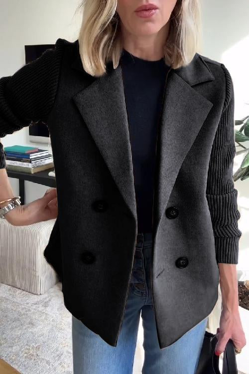 Lenora | Premium Chic Gebreide Mouwen Blazer