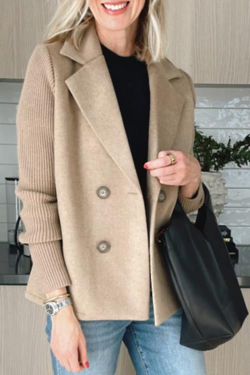 Lenora | Premium Chic Gebreide Mouwen Blazer