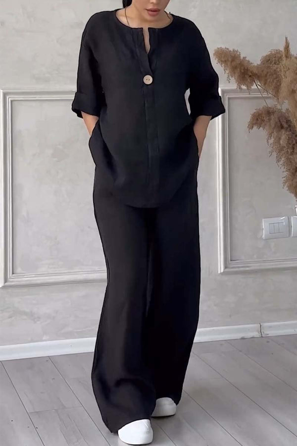 Lange Mouwen Top en Broek Set voor Dames