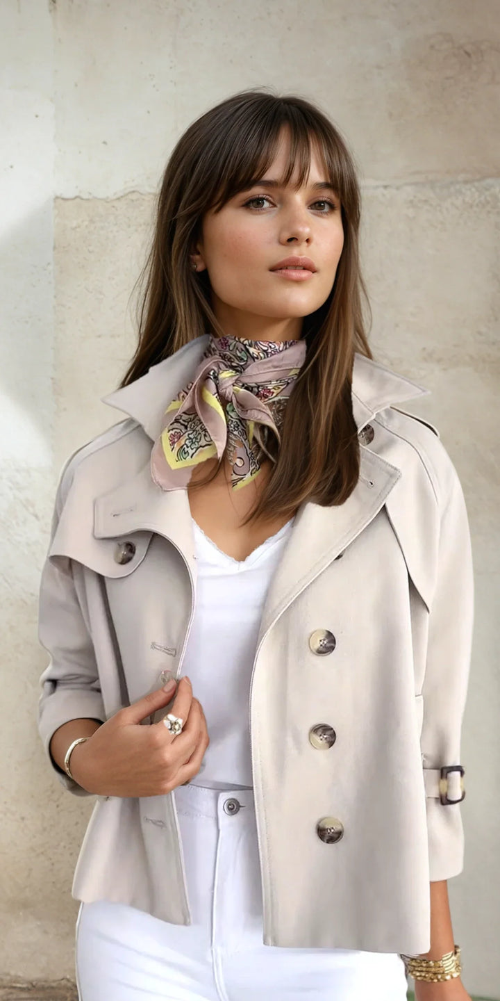 Frederique™ Elegante Korte Trenchcoat voor Dames