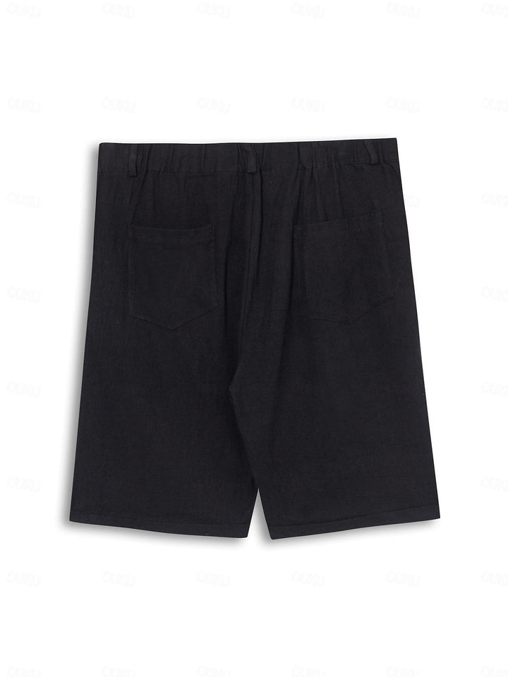 Steve's - Comfortabel Linnen Korte Broek Voor Heren