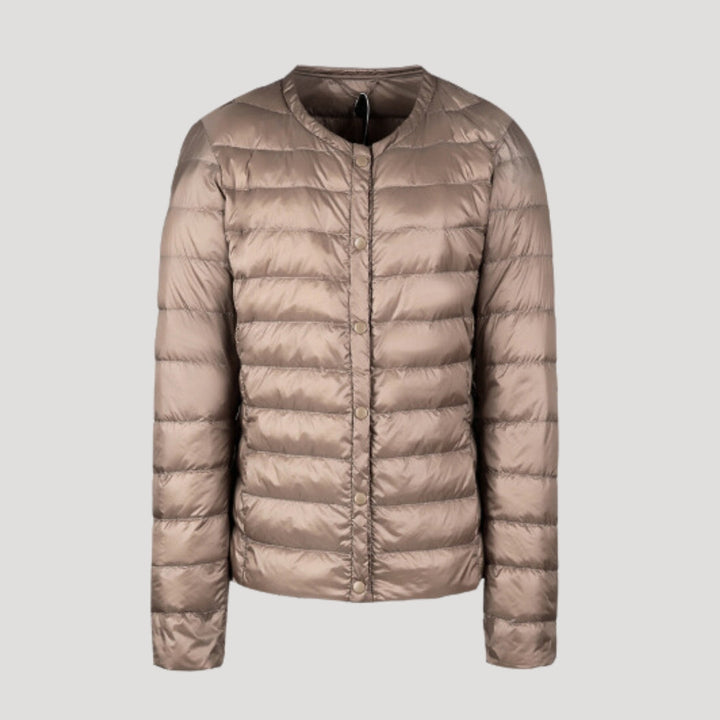 Lieke | Gewatteerde Kraagloze Sculpted Puffer Jast