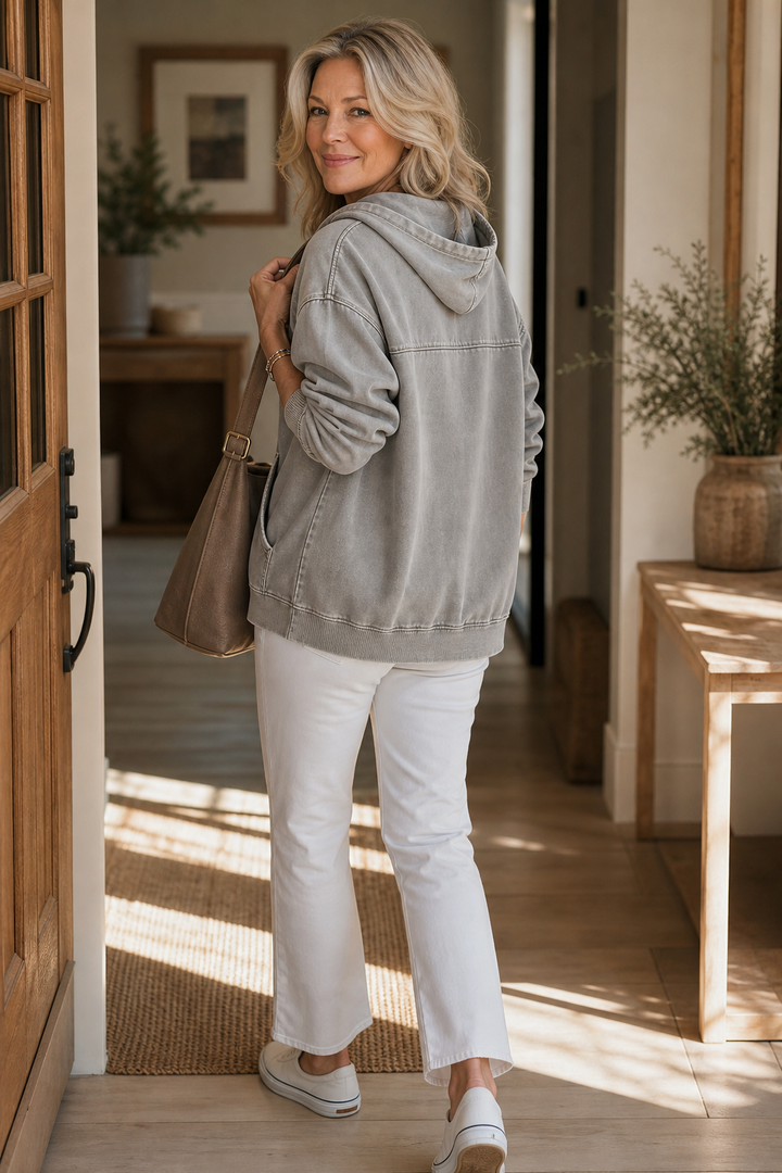 Rethread – Gewassen Relaxed Zip-Up Hoodie