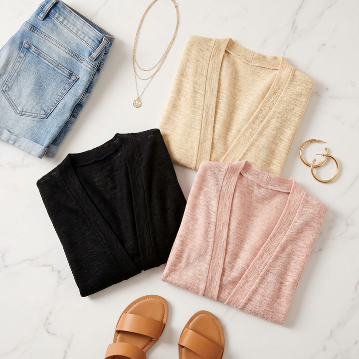Sundrape – Dames Luchtige Open Zomer Cardigan