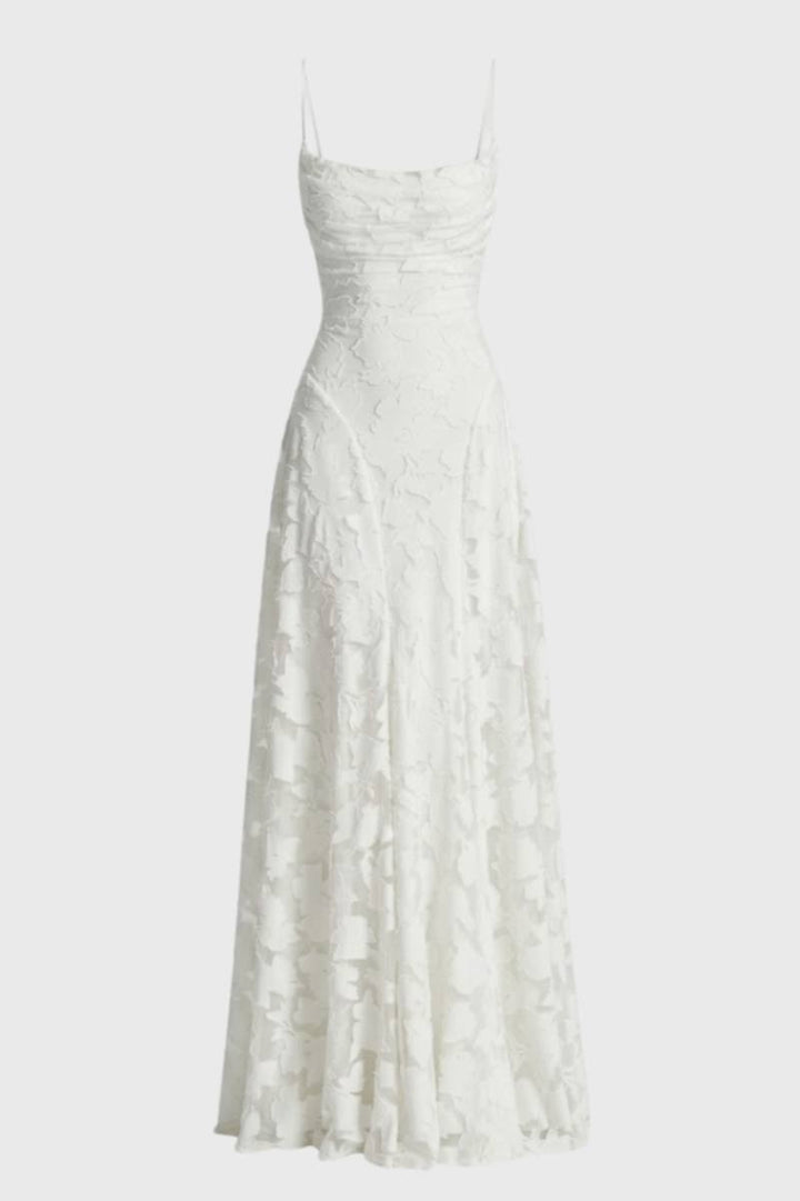 Elegante Maxi Jurk met Kantdetails