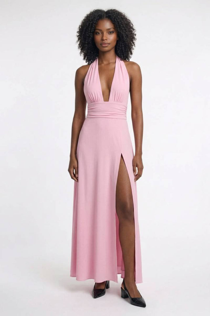 Elegante Halter Maxi Jurk